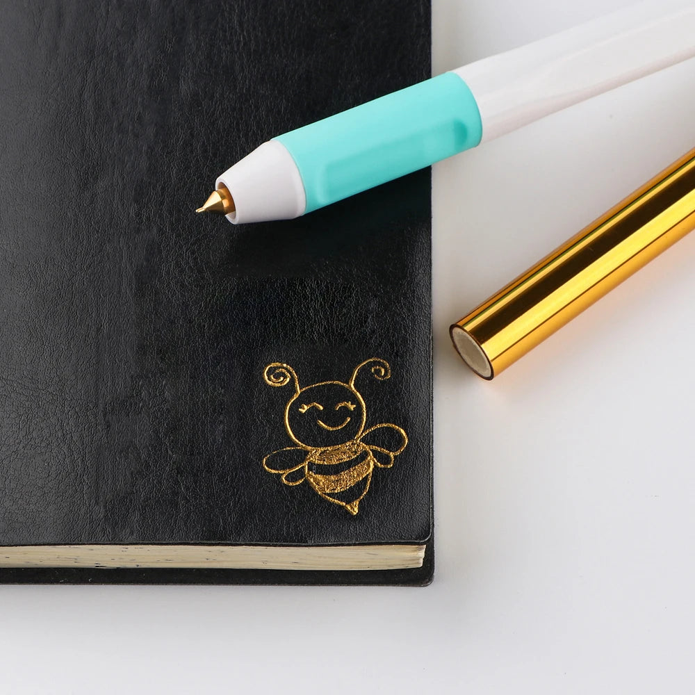 Showlu Smart General USB Hot Foil Pen 0.8mm DIY craft tool with metallic tip for detailed foil application.