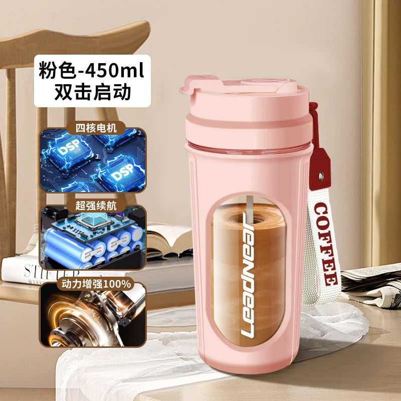 Portable USB Electric Automatic Mixing Cup Coffee Milk Stirrer 450ml Rechargeable New In Self-Stirring Shaker Cup Outdoor Sports
