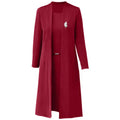Elegant Women Outfit Tank Dress Coat Suit Spring Fall Solid Color Middle-age Ladies Long Cardigan Cape Dress Set Mom