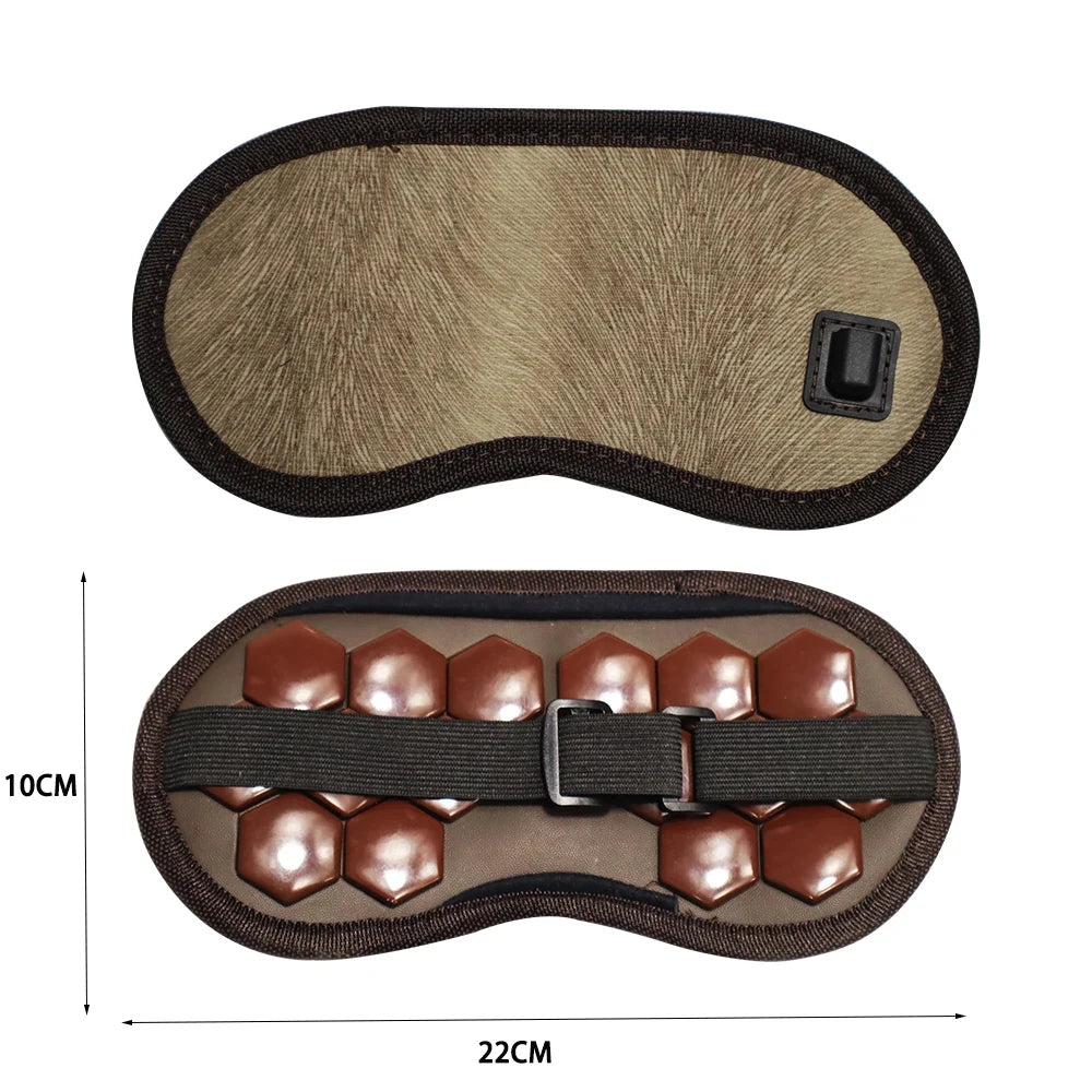 Showlu Smart General Maelsrom Electric Heat Eye Massage Mask, soft fabric with adjustable strap and built-in heating elements for relaxing eye relief.