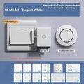 Wireless light switch control from Stone's Store with easy stick-on installation, shown attached to a wall in a modern home.