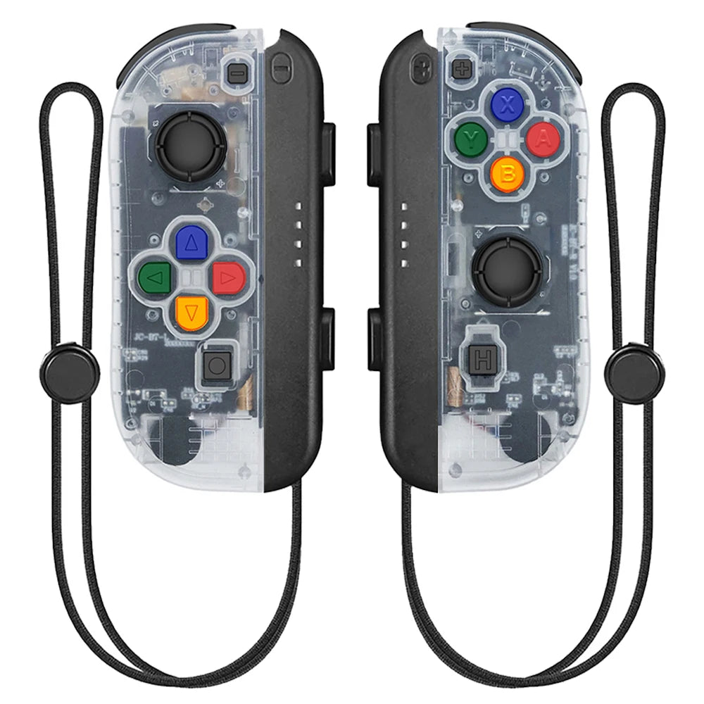 Wireless Joy Cons gamepad for Switch, OLED, Lite with Bluetooth, vibration, turbo, and wake-up function, shown in the image.