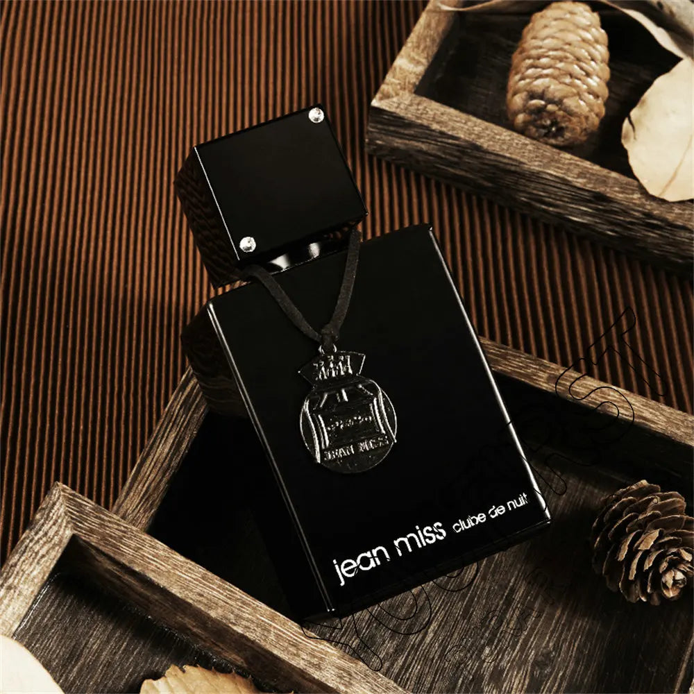 Men's Jean Miss cologne by SHOWLU FASHION STORE, 100ml woody floral fragrance with long-lasting scent, shown in a sleek bottle.