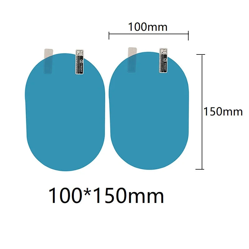 Showlu Smart General car rearview mirror anti-fog rainproof film set, includes films and accessories for clear visibility.