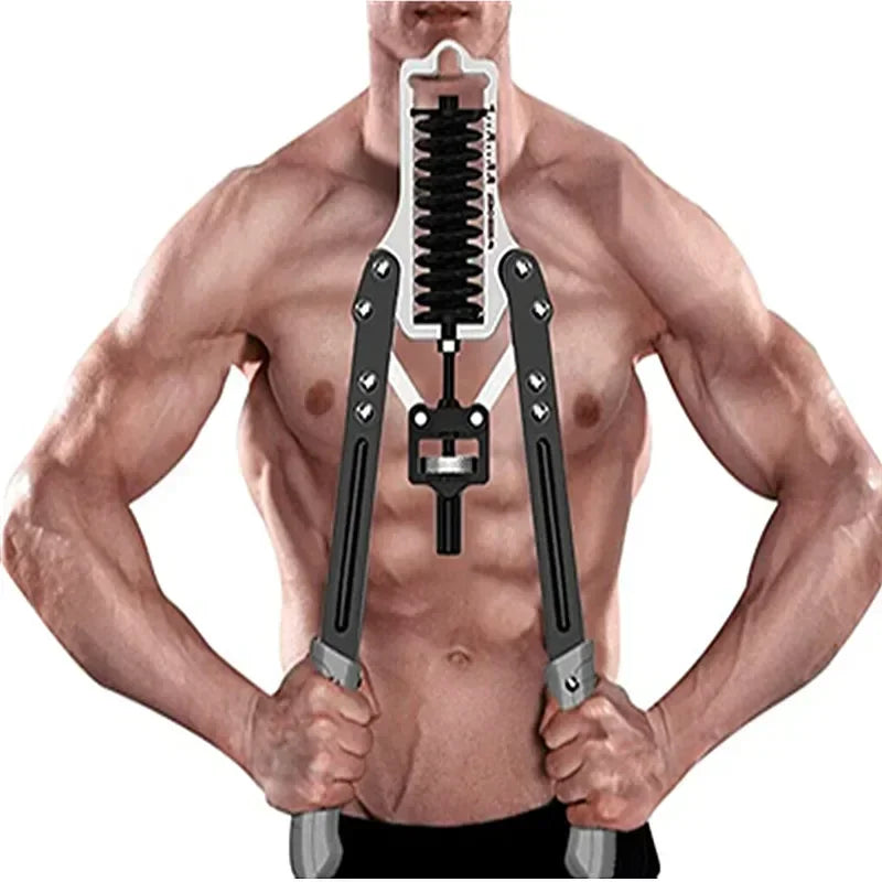 Showlu Hydraulic Arm Strength Trainer with adjustable chest muscle bar for full upper body workout and muscle toning.