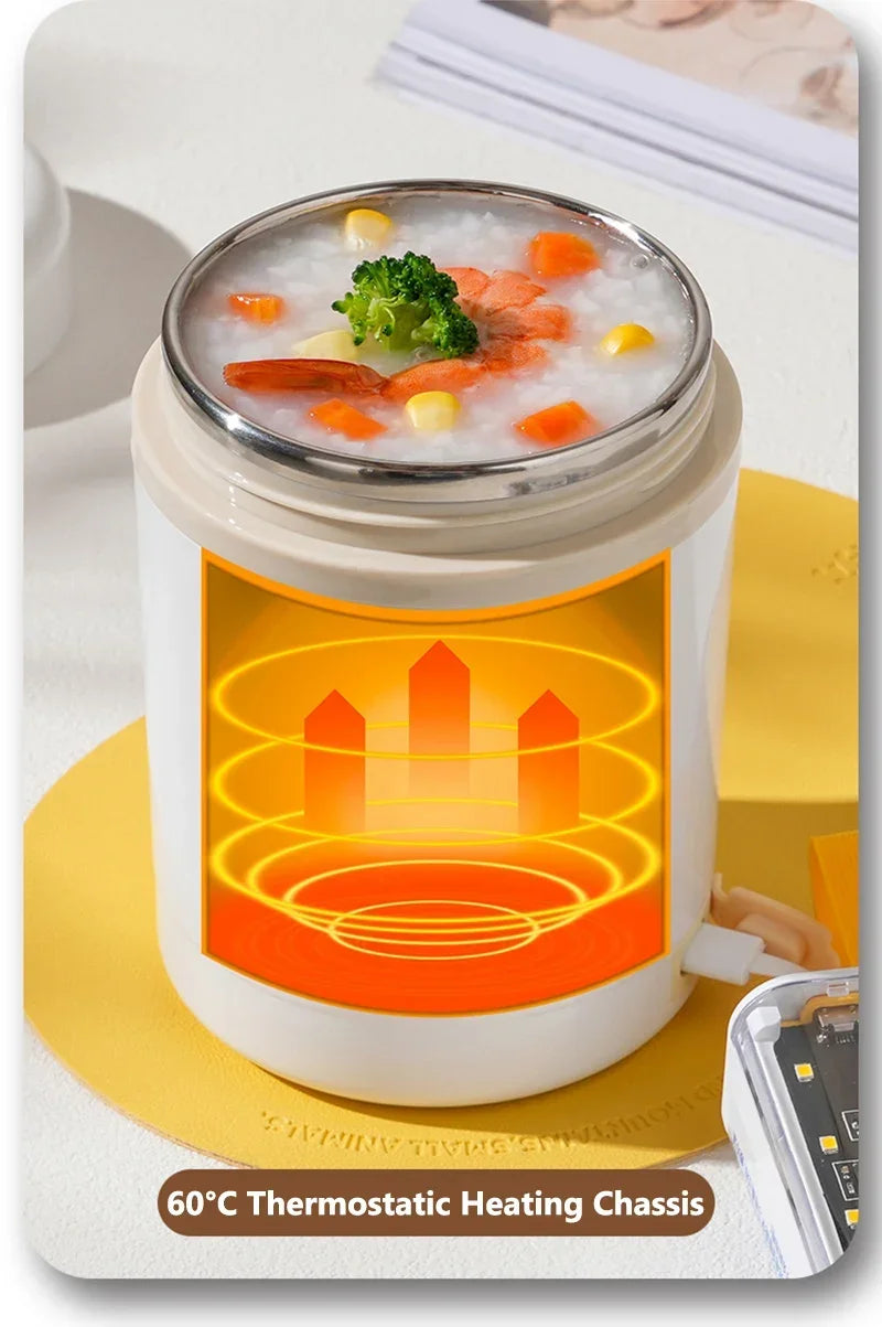 Showlu Smart General electric stainless steel leakproof thermal lunch box with insulated design and secure lid for hot or cold meals.
