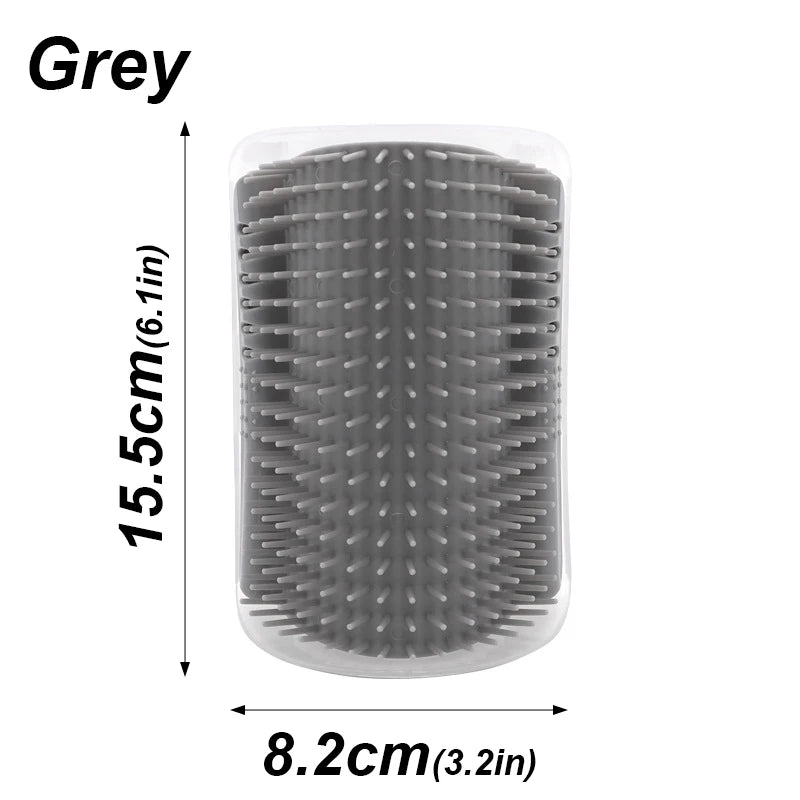 Showlu Fashion Store cat brush comb with catnip, wall-mounted cat scratcher and massager for grooming and entertainment.