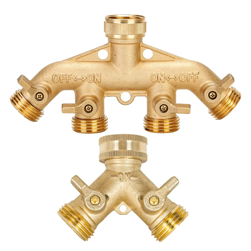 Showlu Smart General pressure washer hose splitter with two outlets for easy water flow division during cleaning tasks.