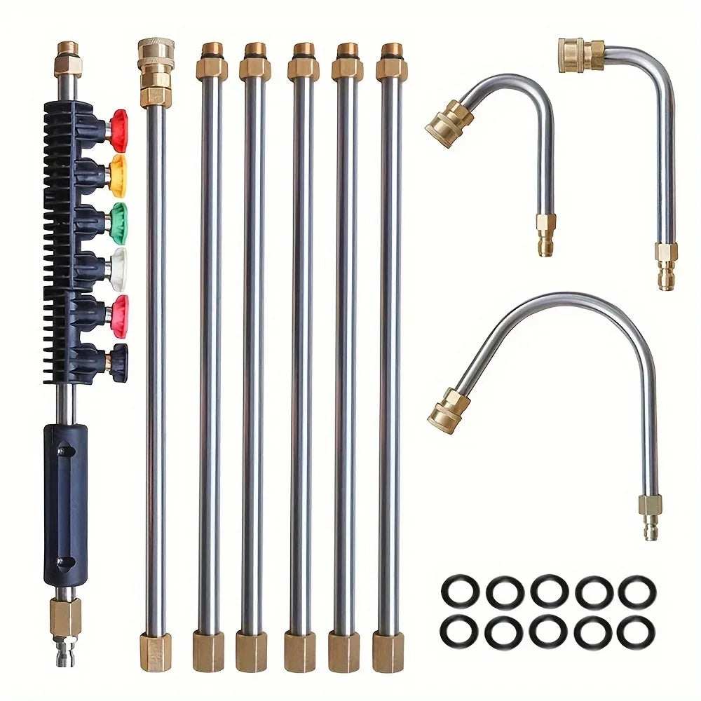 Showlu Smart General Pressure Washer Quick-Connect Adapter Set with multiple fittings for easy hose attachment.