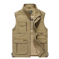 Reporter travel Padded Vest 100% Cotton men Cargo Working Jacket Multi Pocket Tactical clothing Male coat tool bullet proof vest