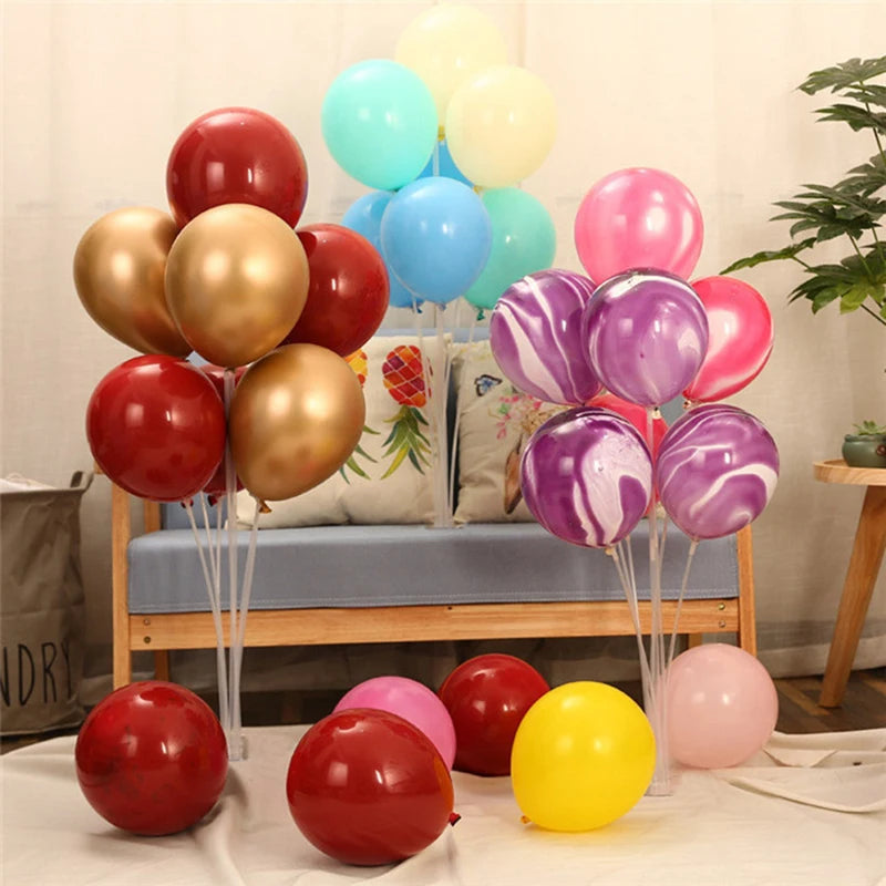 Showlu Fashion Store wedding table balloon stand with support for floating balloons, ideal for baby showers and birthday decorations.