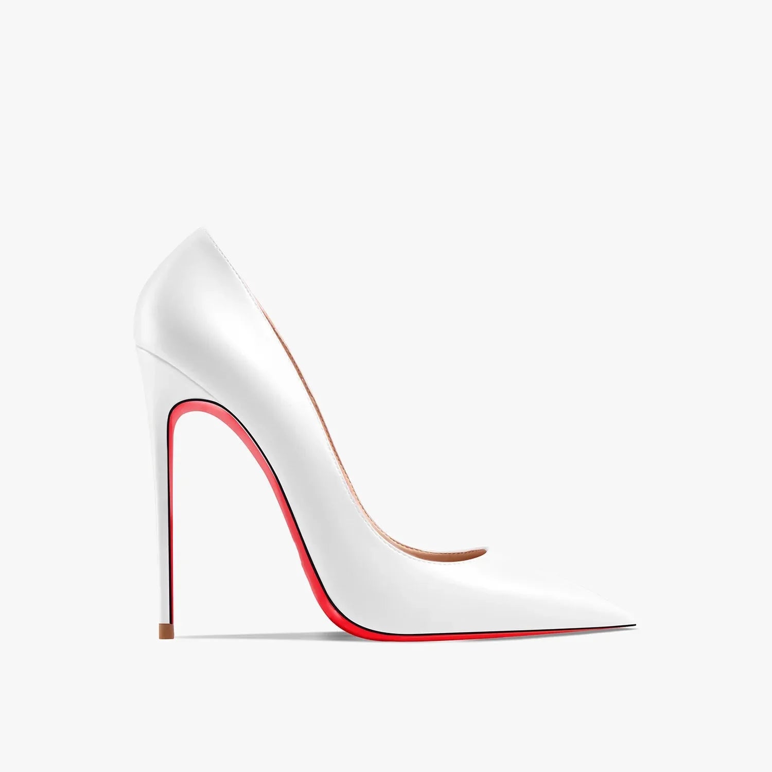Red high heels for women, SHOWLU FASHION's 12cm pointed toe pumps with a sleek design and elegant style.