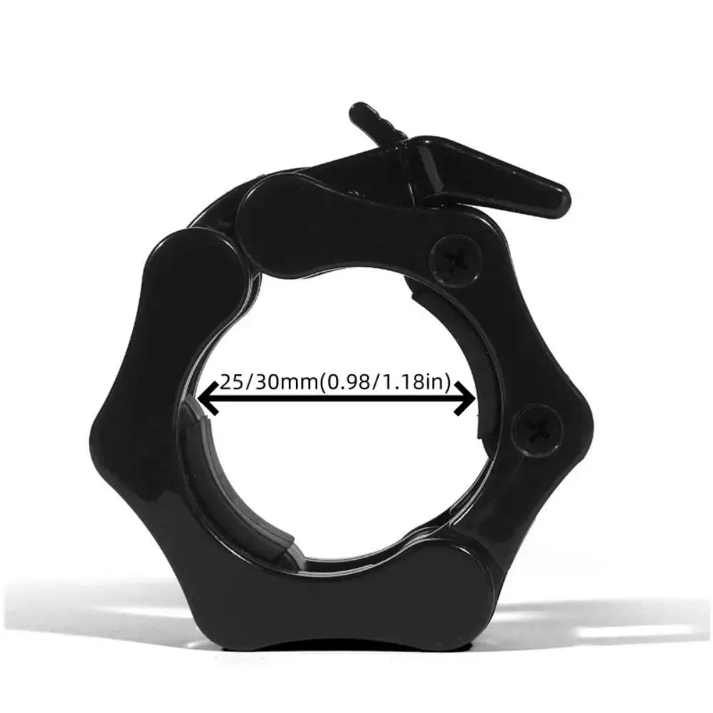 Showlu Fashion Store fitness barbell clamps with quick-release hexagon design, universal plastic collars for weightlifting.