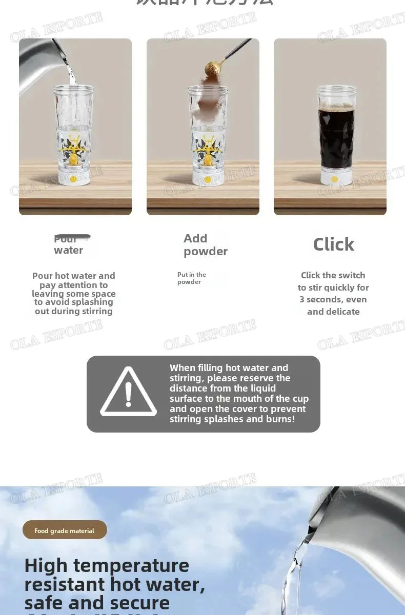 Showlu Smart General portable USB electric protein shake blender cup with blending blades and transparent body for on-the-go smoothies.