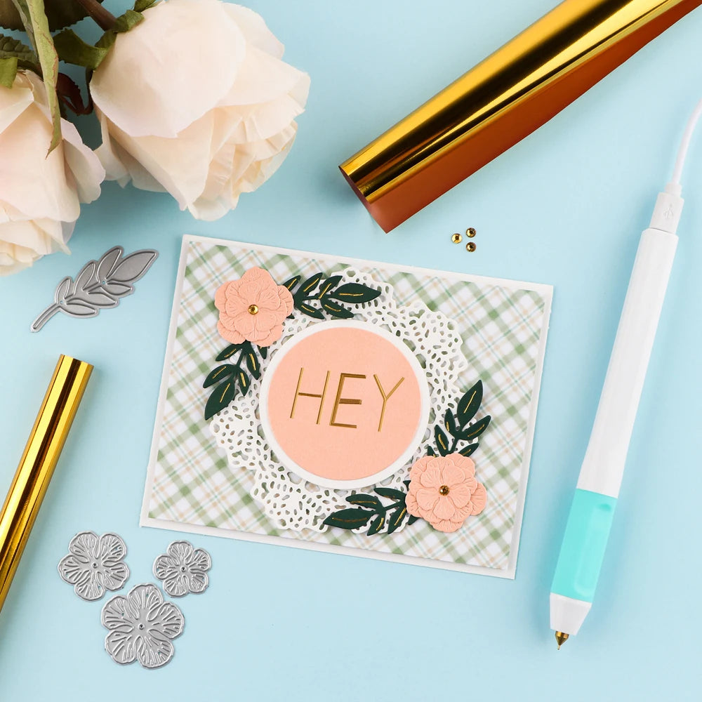 Showlu Smart General USB Hot Foil Pen 0.8mm DIY craft tool with metallic tip for foil stamping and decorating projects.