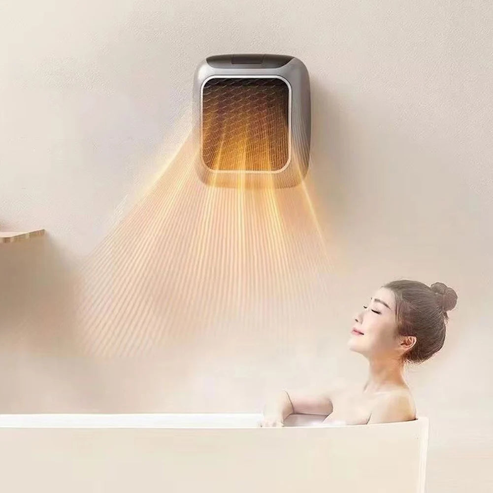 Showlu Smart General 800W plug-in wall mini electric heater with thermostat, compact heating device, and easy wall-mount design.