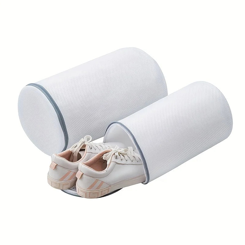 Durable mesh shoe washing bag with zipper closure, suitable for sneakers, running shoes, socks, and bras from Showlu Fashion Store