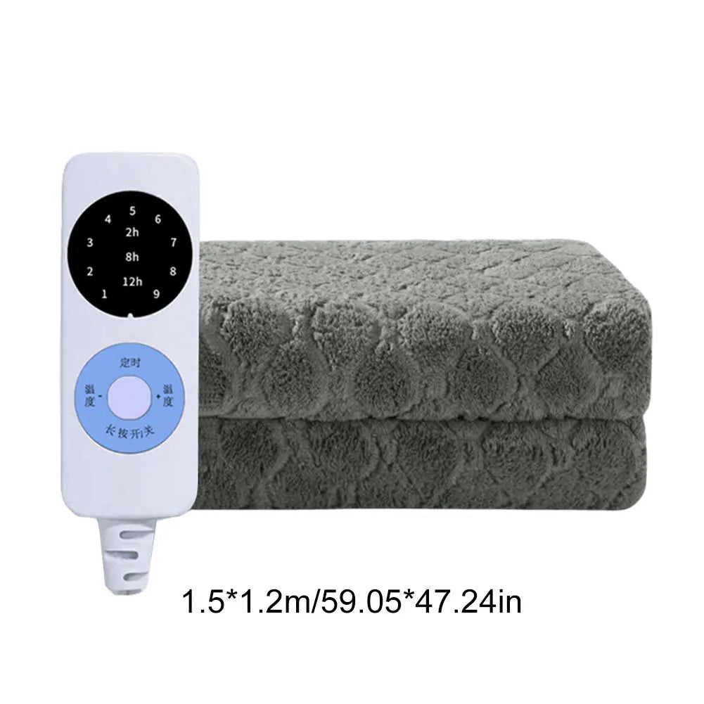 Showlu Smart electric heated blanket in plush material, showcasing its cozy winter warmth and smart control features.