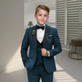 DMDR Boys' 4-Piece Formal Suit Set by SHOWLU FASHION STORE, kids' tuxedo for weddings and parties, includes jacket, shirt, tie, and pants.