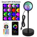 Showlu Smart General aesthetic sunset projection lamp displaying warm sunset colors and scenic light projection on a wall.