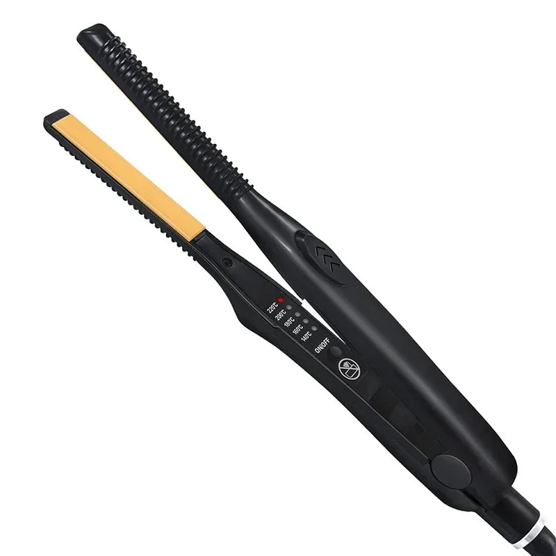 Showlu Smart General mini hair straightener with black plates and compact design for quick, easy styling.