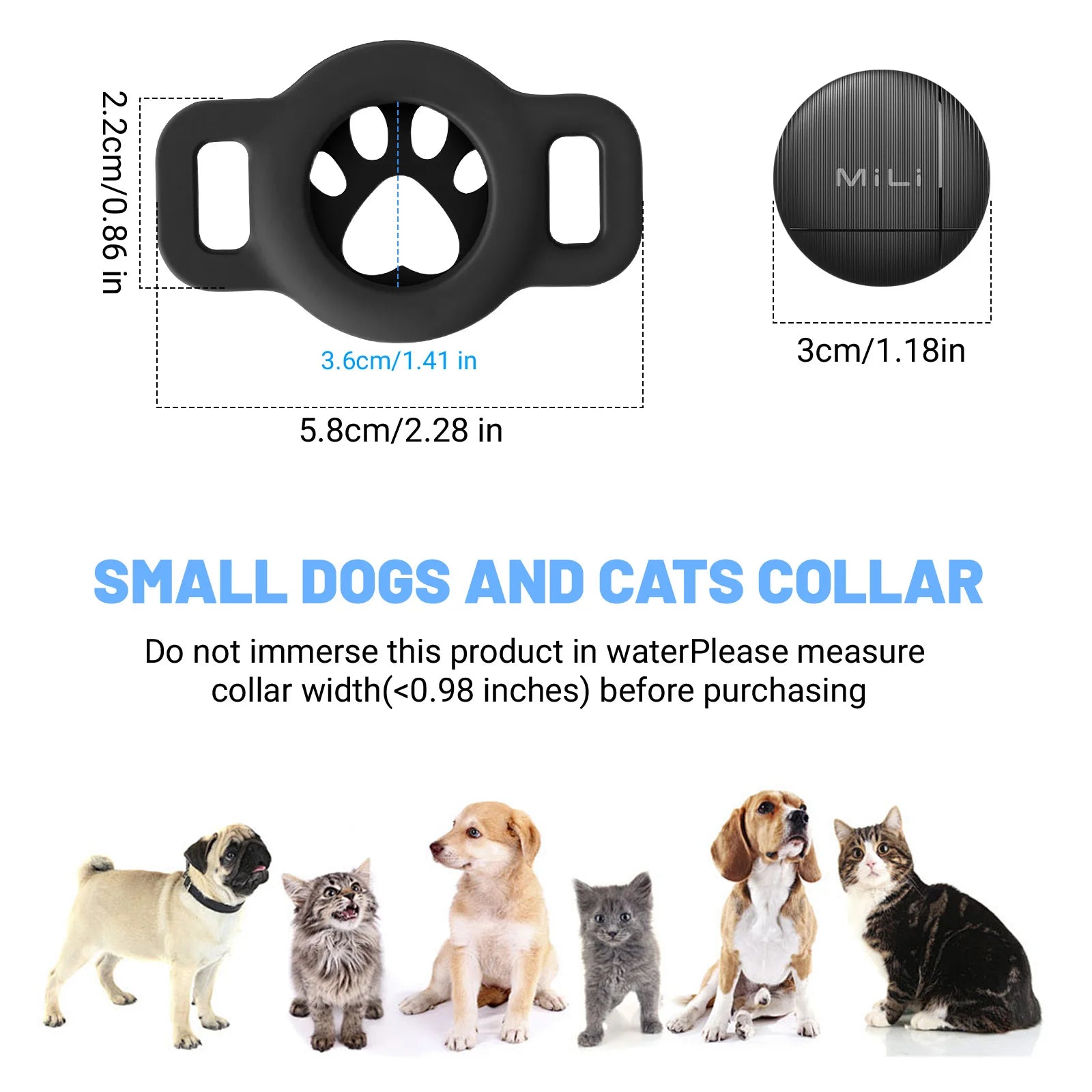 Showlu Smart General Pet GPS Tracker device with sleek design, used for tracking and locating pets.