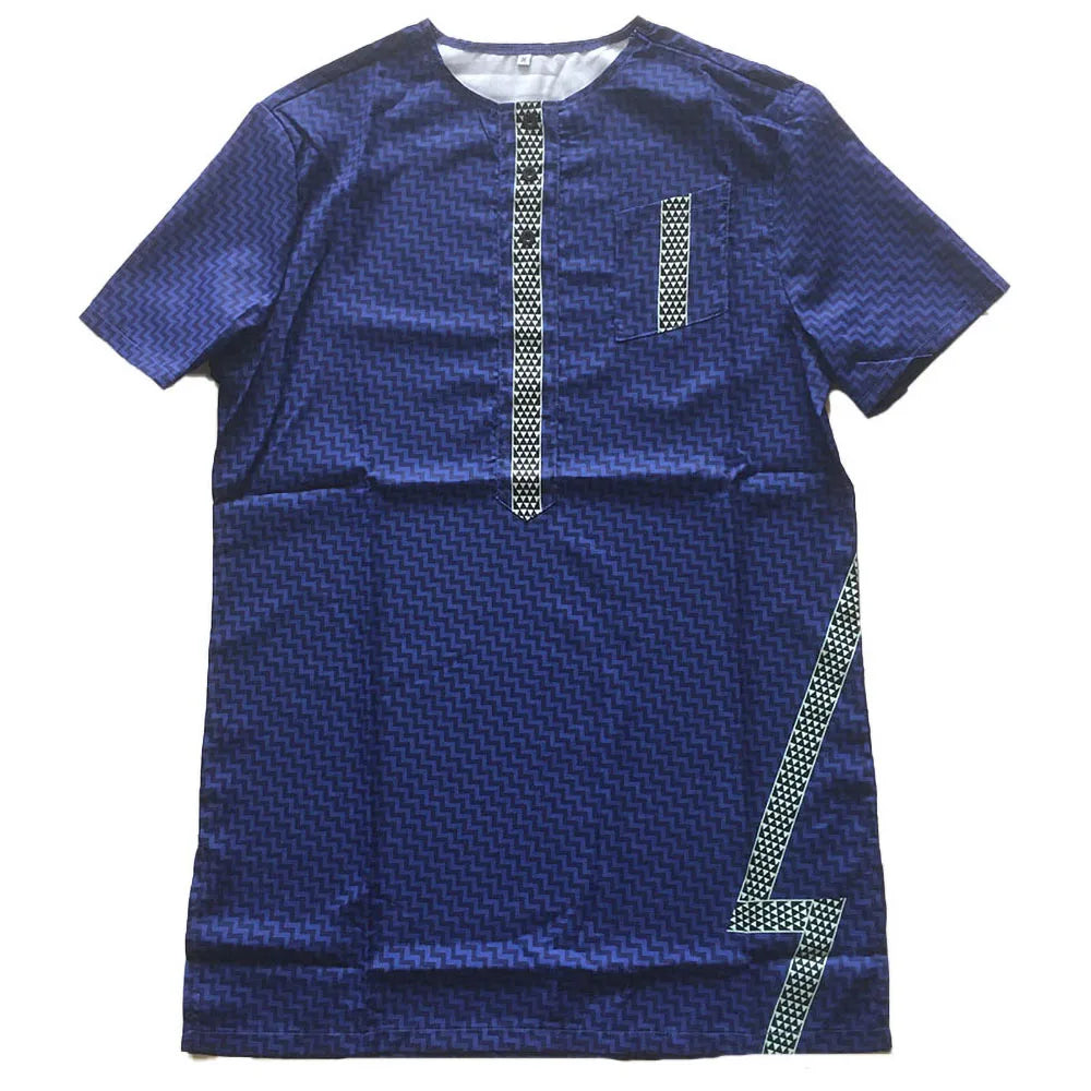 Men's African dashiki T-shirt by SHOWLU FASHION STORE, short sleeve linen top with vibrant traditional African design.