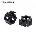 Pair of Showlu Fashion 25mm weightlifting barbell clips with colorful quick-release safety locks for strength training.