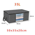 Foldable Showlu Smart General storage boxes for home organization, made of durable fabric, stacked neatly on a shelf.