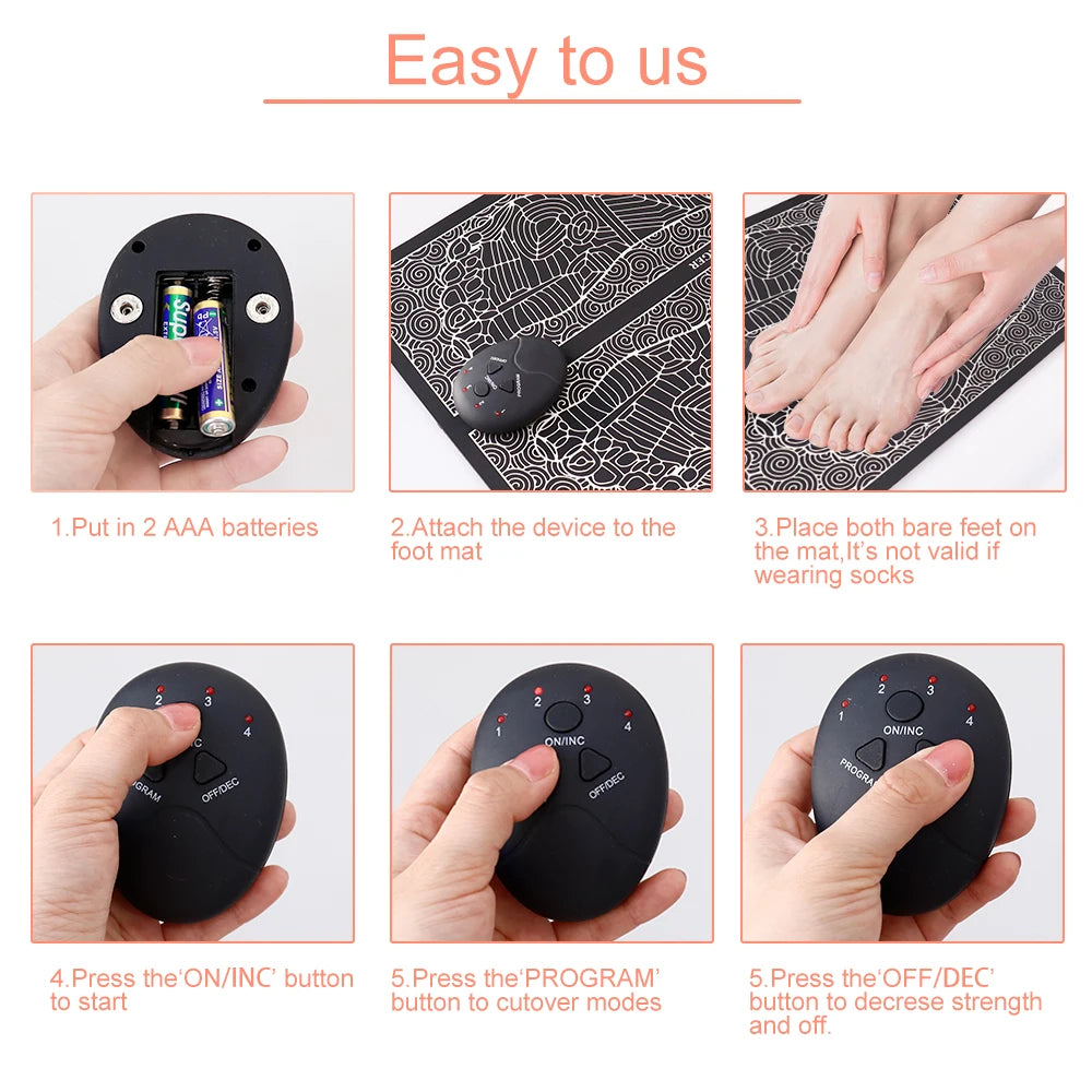 Showlu Smart EMS Foot Bath Massager with leather heat therapy pad, designed for soothing foot relaxation and heat therapy.