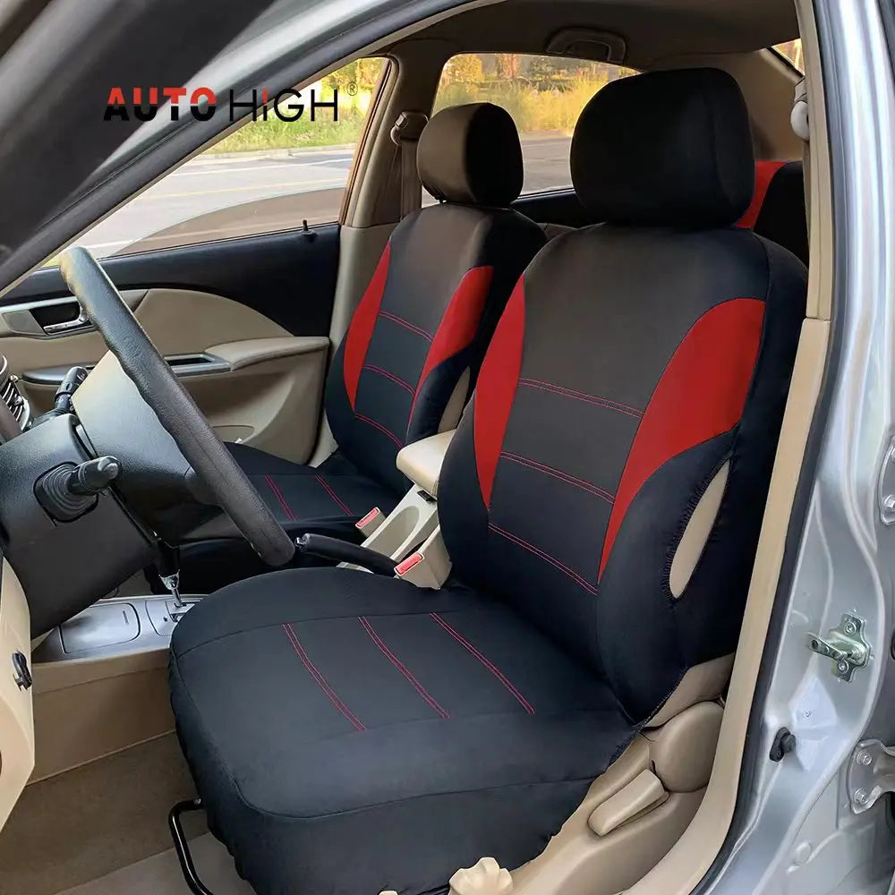 Universal car seat covers by SHOWLU FASHION STORE, polyester front and rear protectors for auto seats.