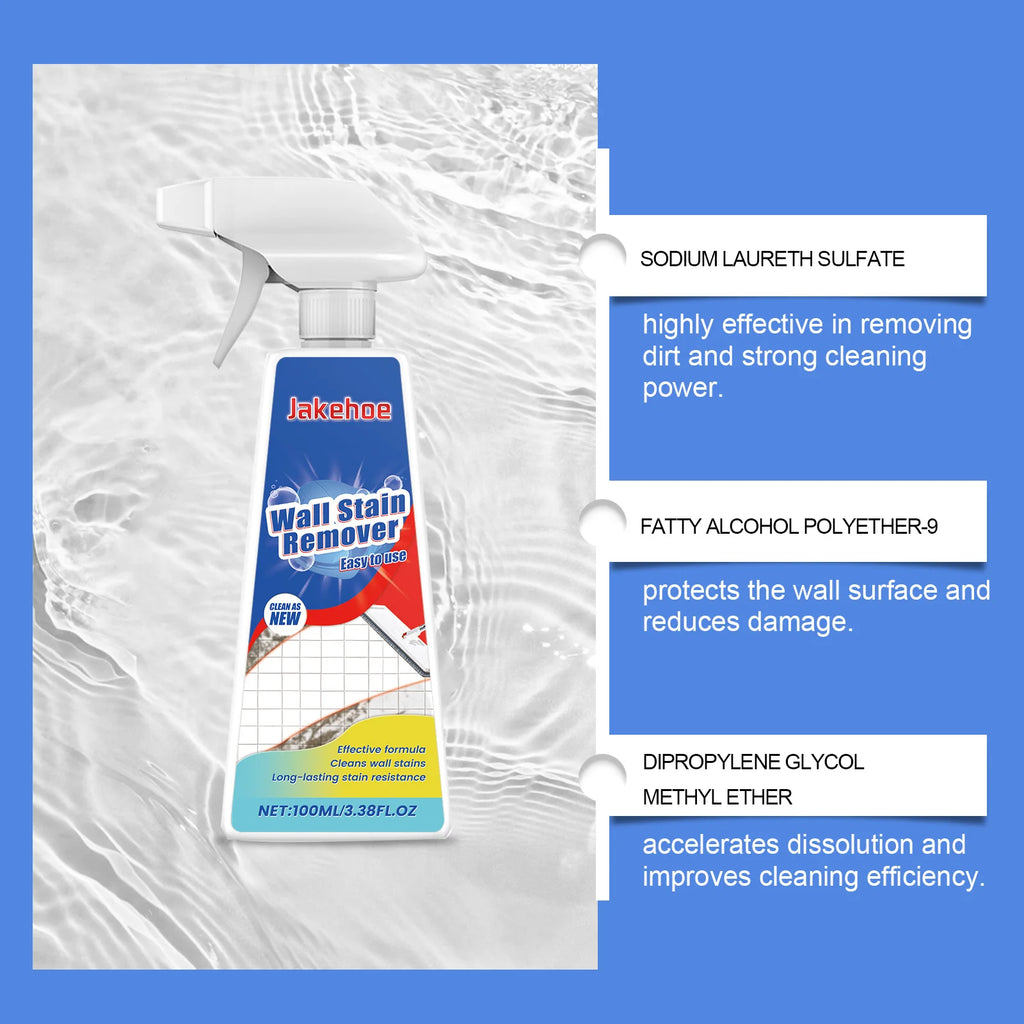 Showlu Smart General laundry stain remover foam applied to fabric, demonstrating stain lifting and cleaning action.