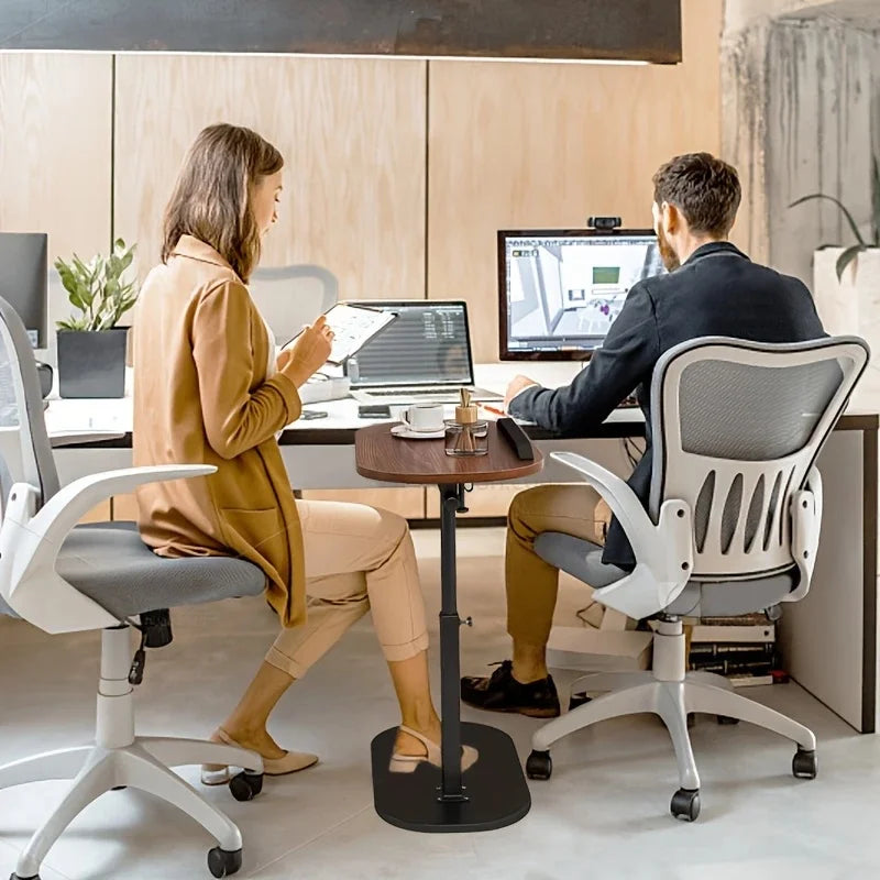 Portable adjustable folding side table by Showlu Fashion Store, ideal for laptops, coffee, or bedside use in home and office settings.