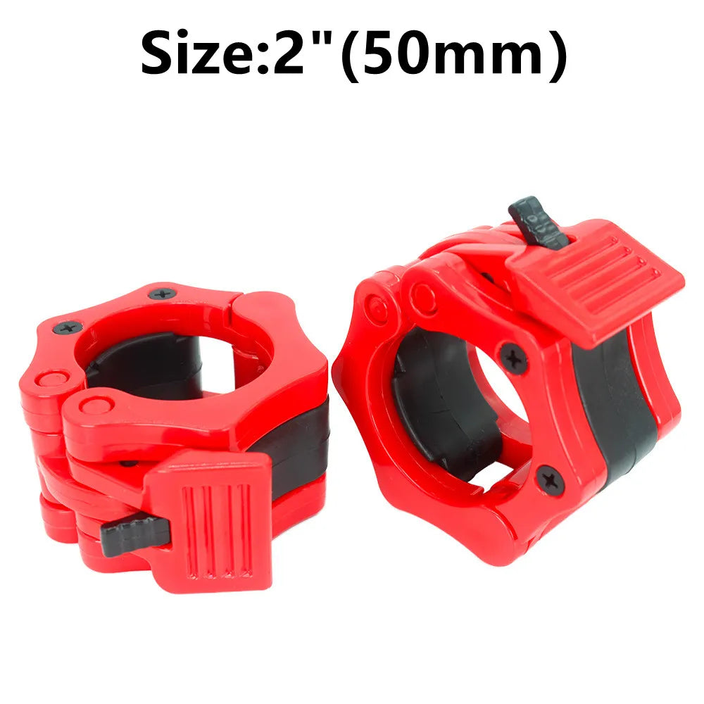 Showlu Fashion Store 1/2-inch dumbbell clips with quick-release lock, non-slip barbell clamp for weightlifting and powerlifting.