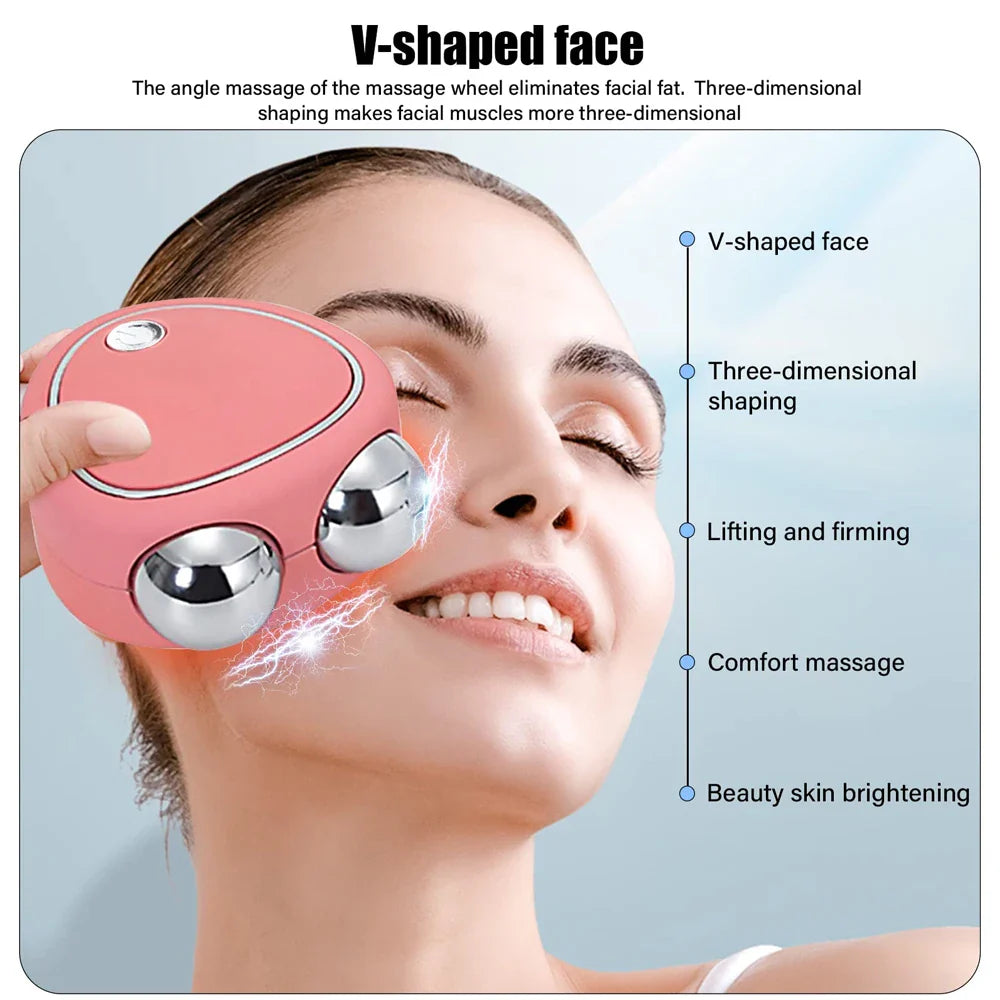 SHOWLU FASHION STORE BXA Microcurrent Face Lift Machine with EMS face roller for skin tightening and facial rejuvenation.