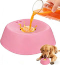 Showlu Fashion Store anti-choking slow feeder dog bowl with non-slip base, 3/4 cup capacity, ideal for liquid treats and bone broth.