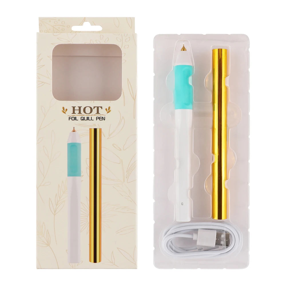 Showlu Smart General USB hot foil pen, 0.8mm DIY craft tool for foil stamping and creative craft projects.