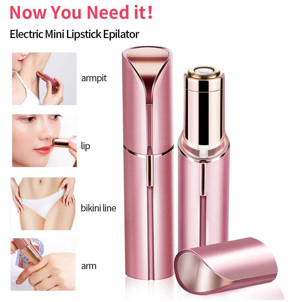 Showlu Smart General portable rechargeable women’s facial hair remover with sleek design and compact size for easy use.