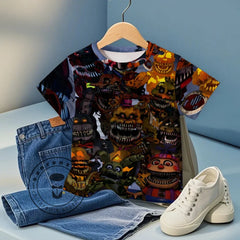Fashion Clothing Kids 3D Five Night At Freddy Fnafs T-shirt Children Cartoon Tee Shirts T Shirt for Boys Sonic Clothes Girls Top