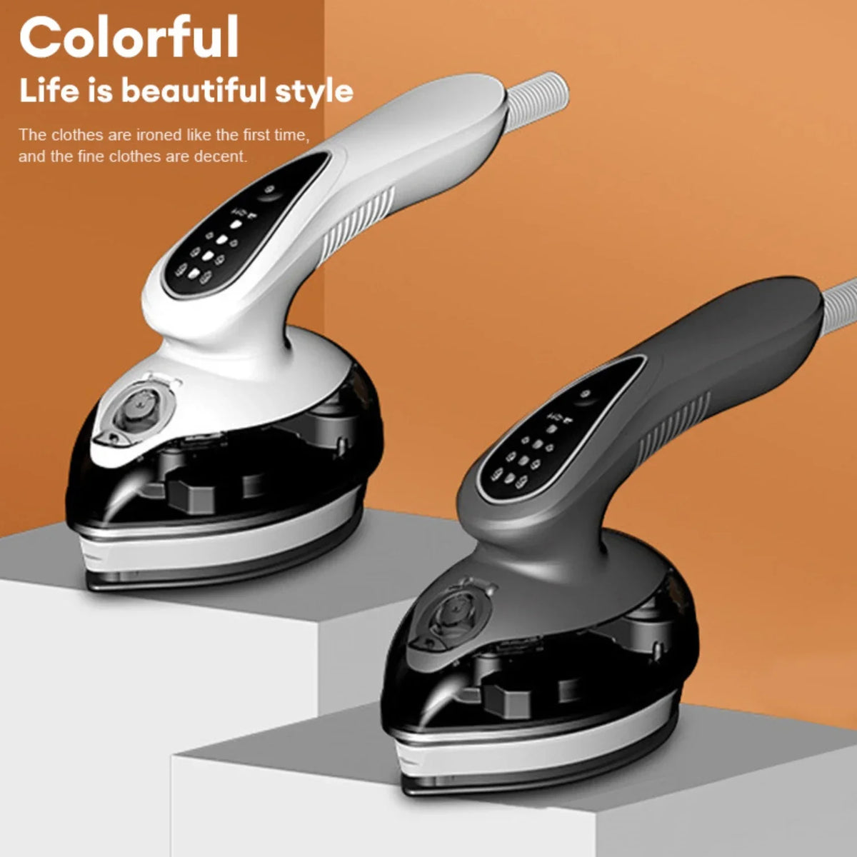 Showlu Smart General Tinsol 1100W portable garment steamer iron, compact and easy to use for wrinkle removal.