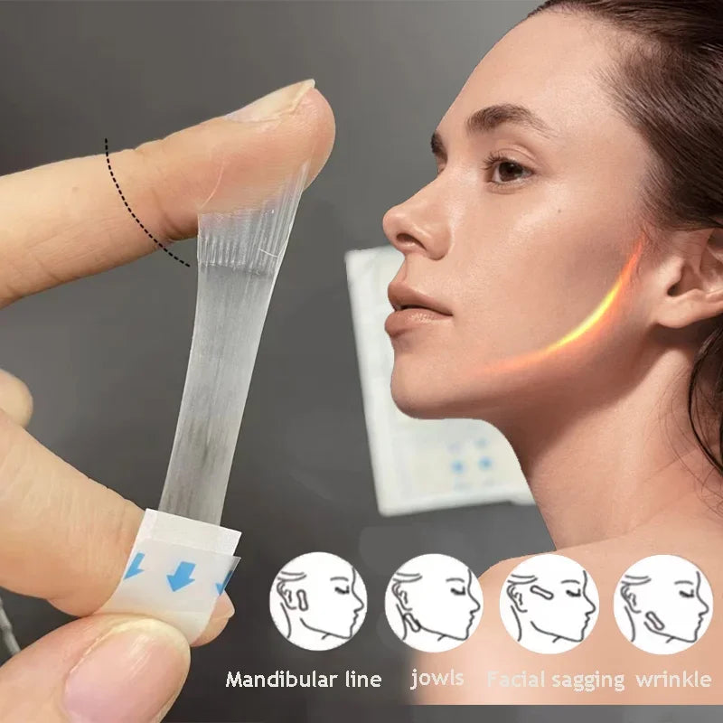 Showlu Smart General V Lift Face Sticker, invisible face lift tape applied to skin for a natural, toned facial appearance.