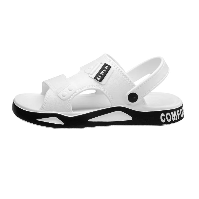 Men's summer slippers by Showlu Fashion, open-toe EVA beach sandals with thick soles and non-slip design for outdoor wear.