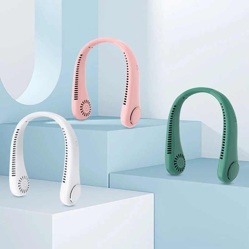 Showlu Smart General 4000mAh portable neck fan with adjustable airflow and lightweight design for personal cooling.