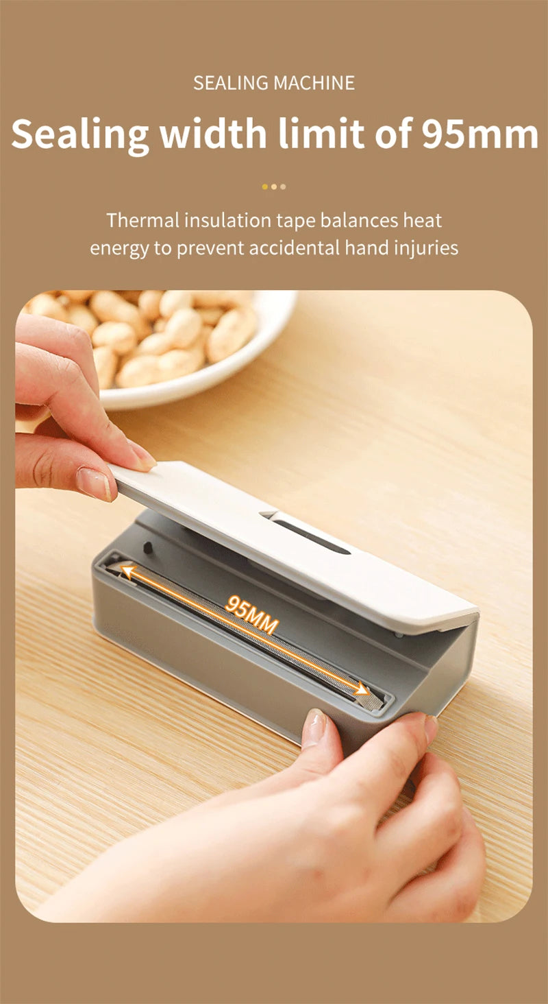 Showlu Smart General mini bag sealer with compact design and sealing strip for preserving food freshness
