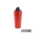 Stainless Steel Protein Powder Shaker Bottle With Steel Ball Leak Proof Gym Fitness Sport Whey Shakes Cup Fitness Sports Mug