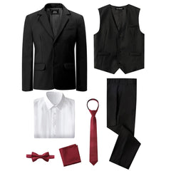 Boys Suit for Kids Wedding Easter Birthday Formal Outfit Set Children Gentleman Blazer Teenager School Performance Piano Tuxedo