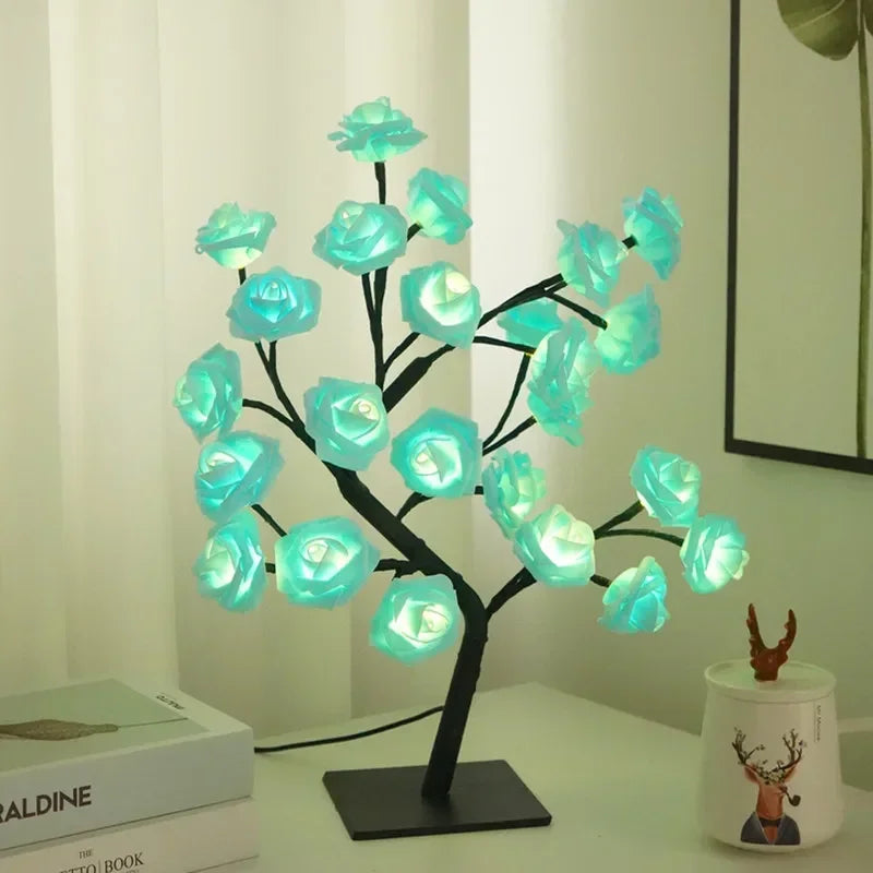 SHOWLU 24 LED Maple Leaf Tree Table Lamp with autumn-themed fairy night light, featuring warm LED lights and detailed leaf design.