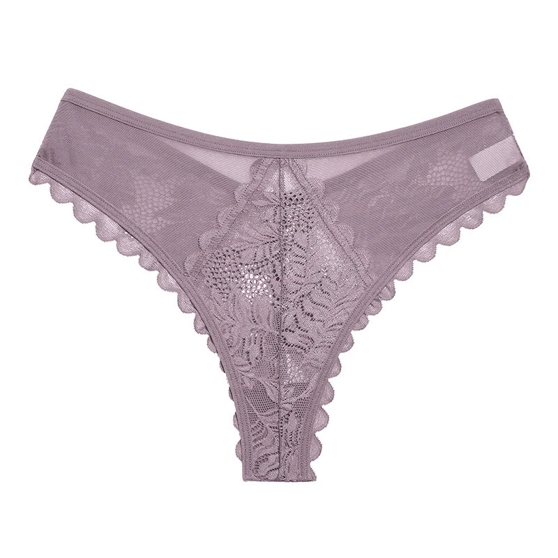 All Of Me Women's Lace G-String Thong by SHOWLU FASHION STORE, low-rise nylon lingerie with intricate lace detailing.