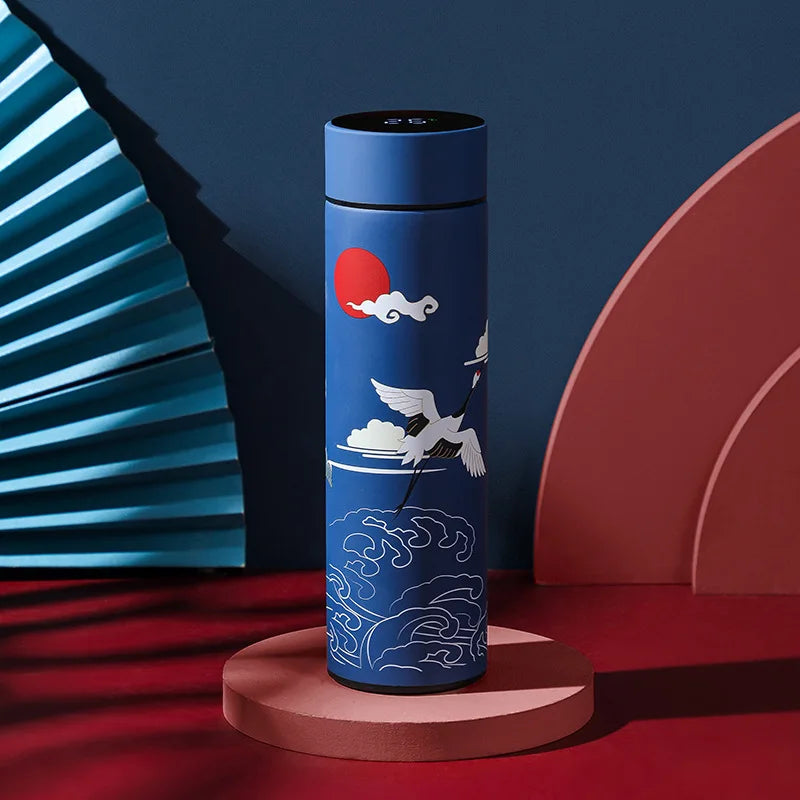 Stainless steel vacuum thermos bottle by Showlu Smart General with a sleek, insulated design for hot and cold beverages