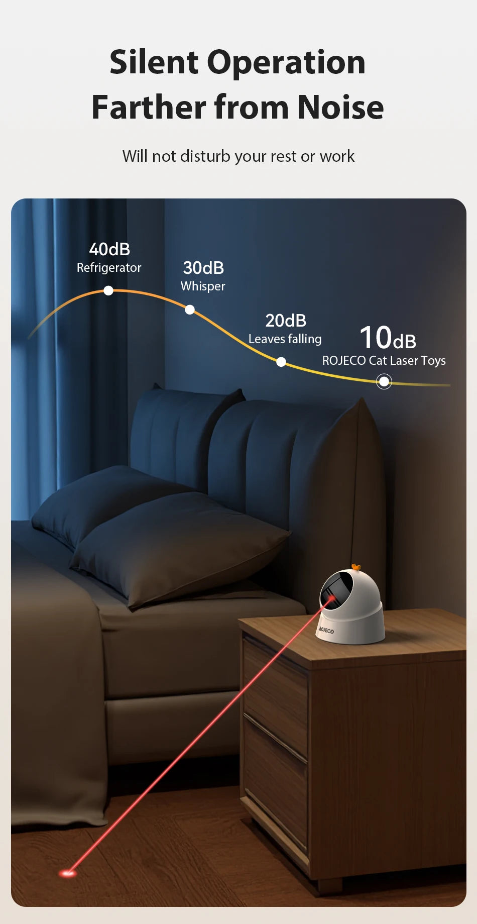 Showlu Smart General automatic pet laser toy with adjustable laser pointer and sleek design for interactive play with cats and dogs.